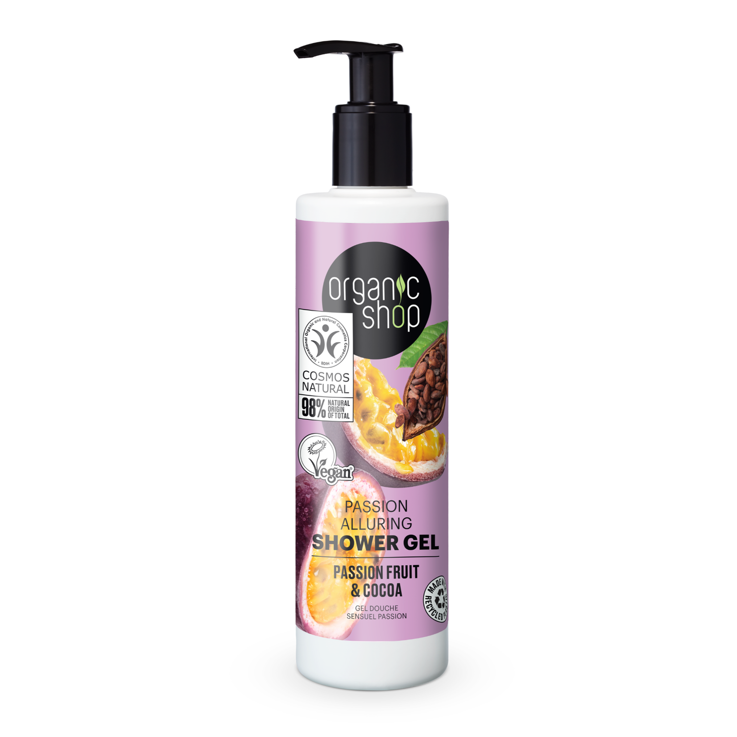 Organic Shop Passion Alluring Shower Gel Passion fruit and cocoa, 280 ml